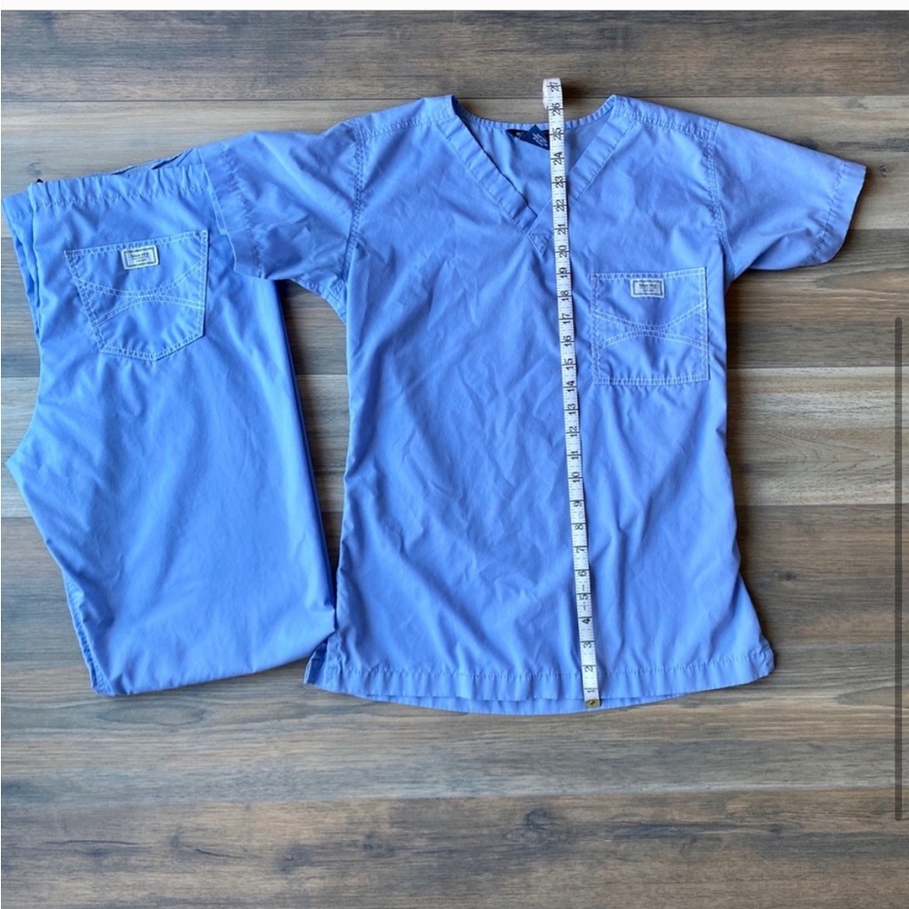 Blue Sky Scrub Set XS with Long Pants Ceil Blue